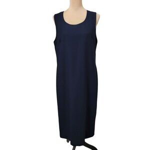 Vintage Nancy Michaels Size 12 Navy Blue Sleeveless Sheath Dress, Exc. Used Cond